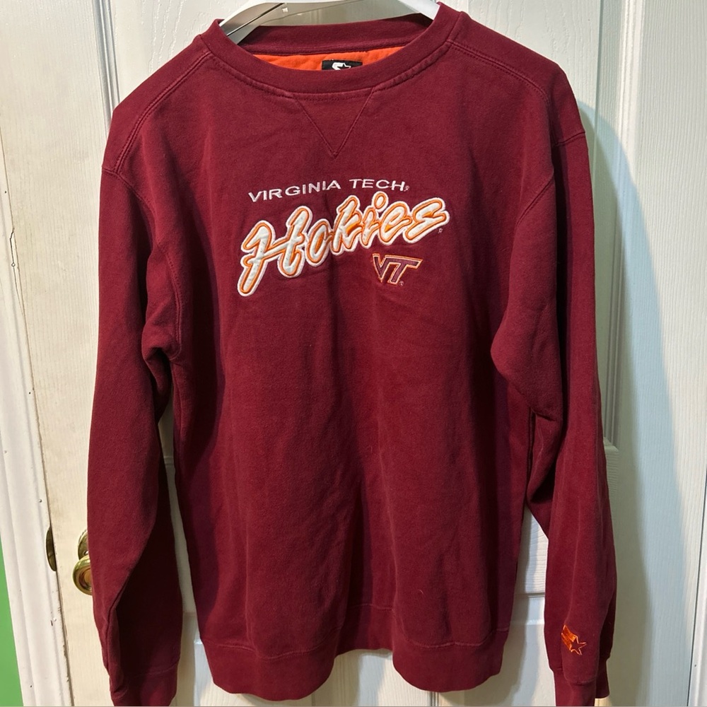 Vintage Virginia Tech Hokies Sweatshirt Mens M  Team Starter Stitched Logo